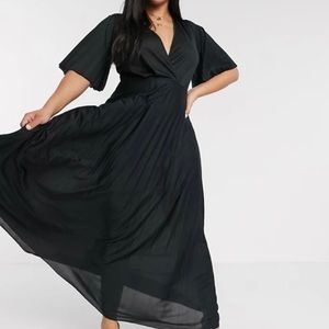 ASOS DESIGN Curve Kimono Pleated Maxi Dress - NWT